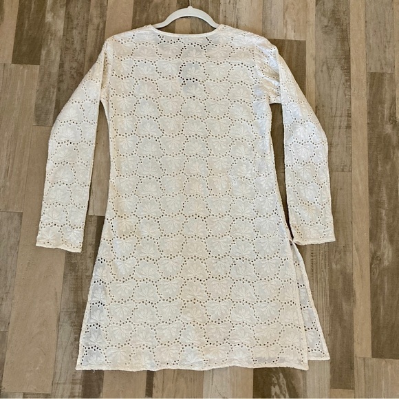 RAJ EMBROIDERED LACE TUNIC MINI DRESS COVERUP - Picture 4 of 10